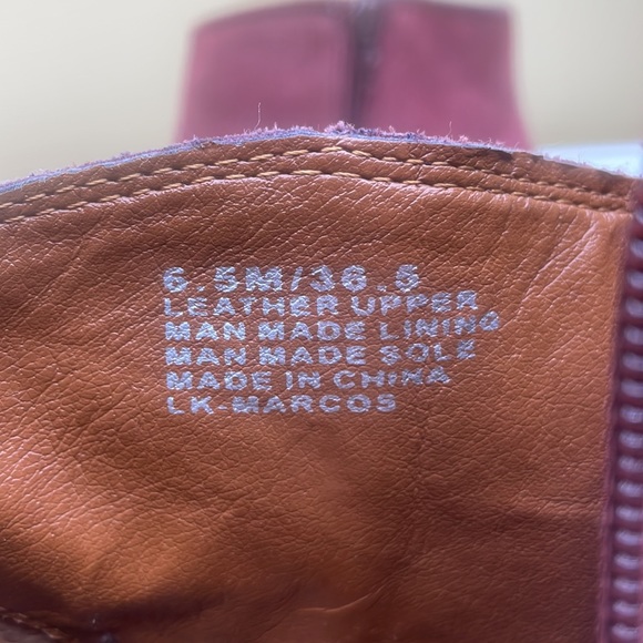 Lucky Brand Mauve Leather Ankle Zip Up Bootie Boots Size 6.5 - Picture 2 of 12